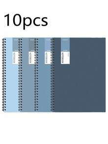 SHEIN 5/8/10 piezas Juego de cuadernos de bobina - Planificador de papel grueso A5 para uso de oficina y estudiantes (diseño de hojas sueltas) - Multicolor - Ver 10