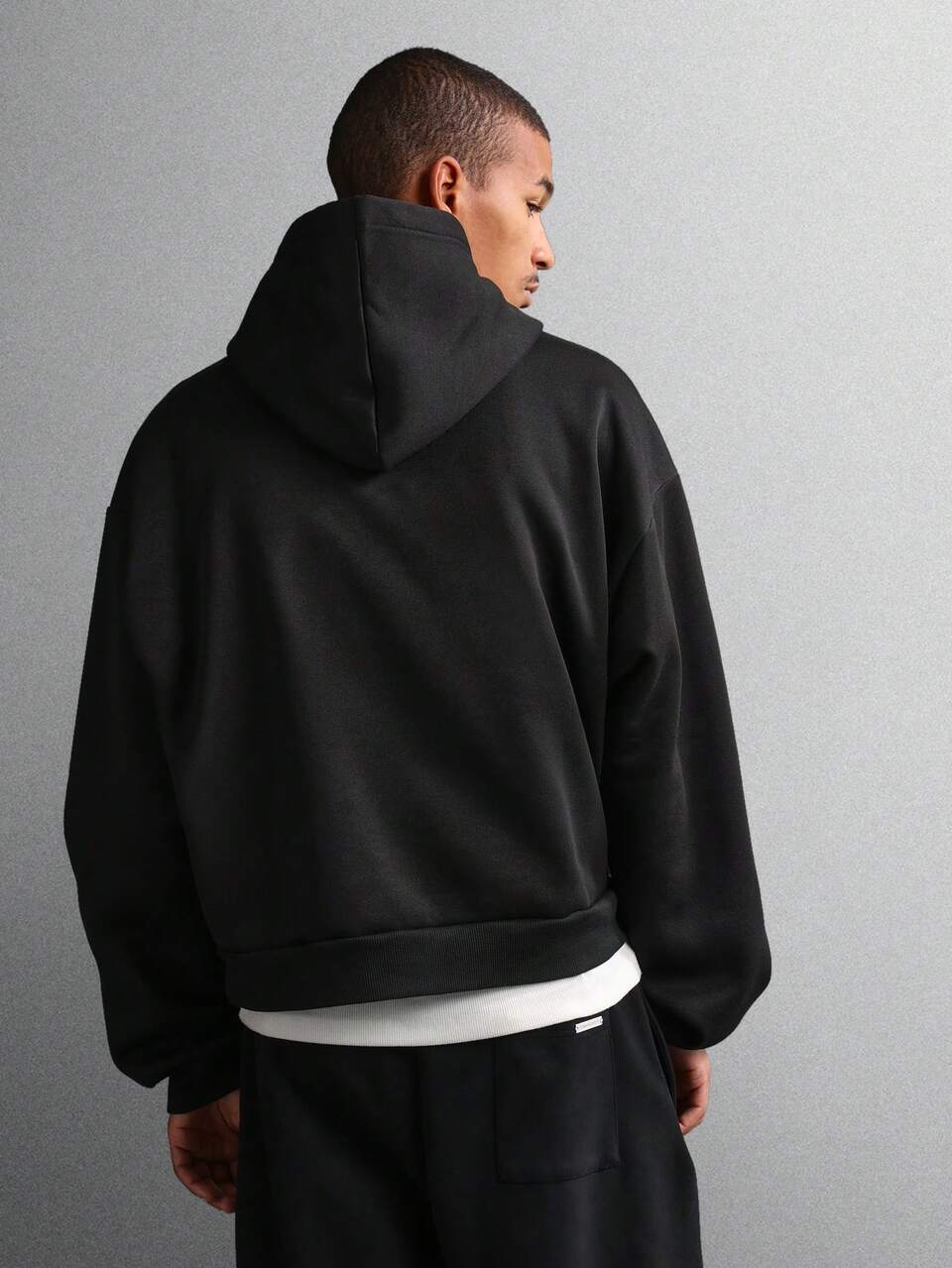 Classic Pullover Hoodie With Centre Pocket And Varsity Print