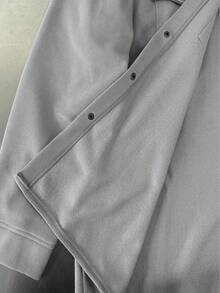 Manfinity Homme Áo sơ mi dài tay kẻ caro cỡ lớn dành cho nam, thích hợp cho mùa thu. - Bụi tím - Xem 6