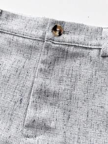 Manfinity Mode Men's Solid Color Minimalist Casual Long Sleeve Jacket And Pants Suit - Baby Blue - View 9