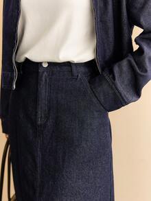 DAZY بدلة جينز نسائية فضفاضة عصرية مهترئة بتصميم عملة قديمة جديدة لموسم الخريف/الشتاء