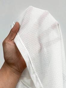 Flirla Áo thun thể thao tay ngắn in số phối lưới phối màu rộng rãi cho nữ, áo thun họa tiết mùa xuân/hè dành cho nữ - trắng - Xem 8