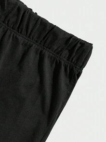 RueChic 棉质男士字母印花常规长袖T恤家居服套装