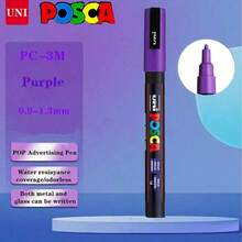 SHEIN UNI 全新包装油漆马克笔套装和单支装 1M 3M 5M 水性颜料永久性丙烯笔涂鸦艺术学校用品 - 3M 0.9-1.3MM - 查看 30