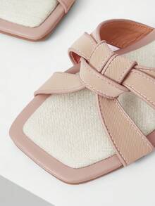MOTF PREMIUM GIÀY SANDAL BẰNG MŨI VUÔNG THOẢI MÁI TỐI GIẢN DÀNH CHO NỮ - Màu be - Xem 3