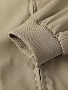 Manfinity Homme Men's Casual Basic Zip-Up Long Sleeve Jacket, Fall