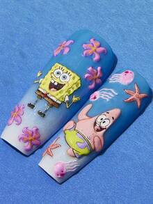 SpongeBob SquarePants | SHEIN 装饰贴纸 - 彩色 - 查看 9