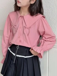 DAZY Tween Girls Casual Daily Shirt - Pink - View 1