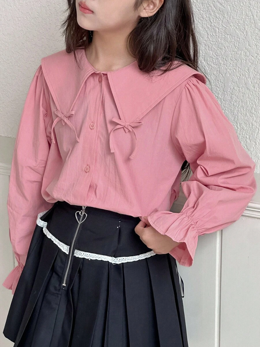 DAZY Tween Girls Casual Daily Shirt - Pink - View 1