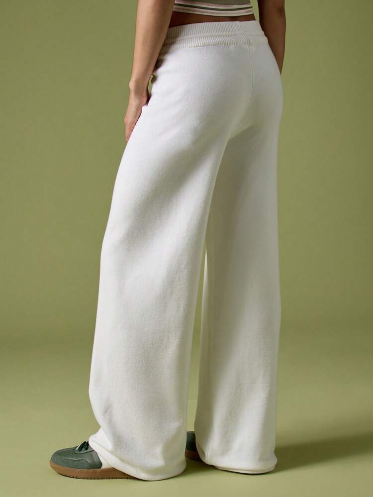 MISSGUIDED Cozy Knit Sweatpants With Drawstring Waist For Loungewear And Casual Comfort