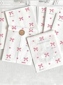 200 Peças Sacolas de Presente com Alça de 4,7 x 6,7 Polegadas em Papel Kraft Marrom Granel para Casamento, Festa de Aniversário, Lembrancinhas e Artesanato - Multicolorido - Visão 3