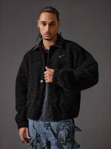 ROMWE MEN Casual Veste décontractée unie pour hommes, automne/hiver