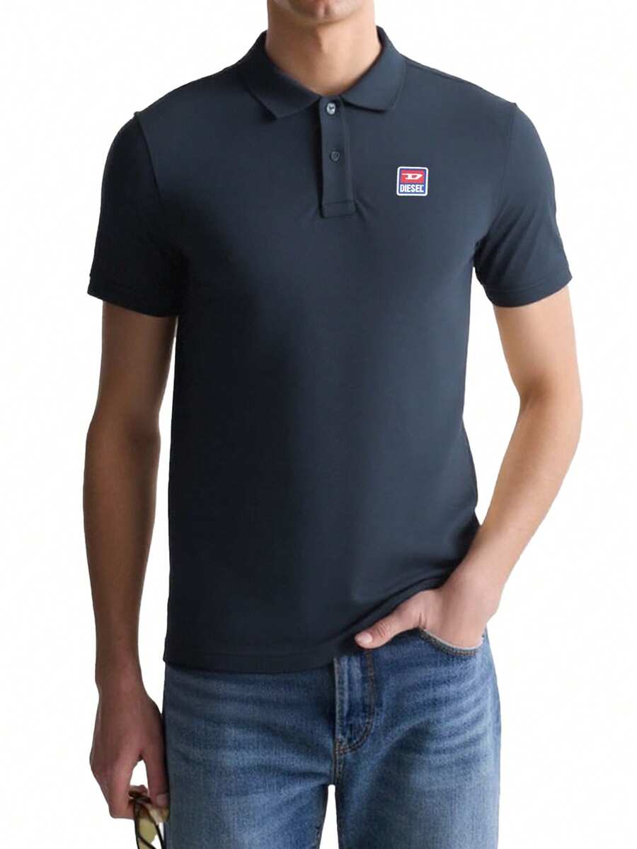 Diesel Smith Men's Polo Shirts Navy Blue - Navy Blue - View 1