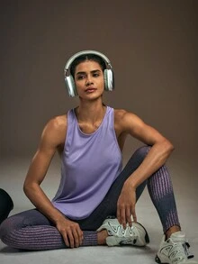 Powerista 女士宽松休闲健身工字背心 - 淡紫色 - 查看 5
