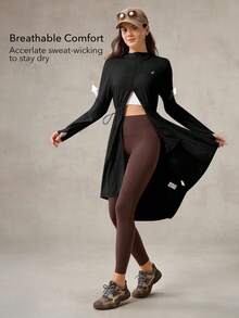 OutZeal 女士防紫外线UPF50+速干抽绳腰长款防晒外套日常休闲