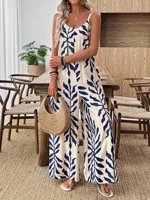 EMERY ROSE Damen Urlaubs Lässig Boho Muster Jumpsuit