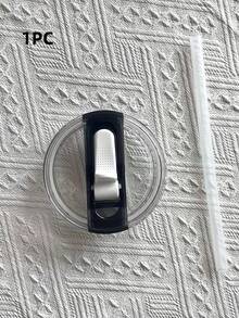 SHEIN 1 件 2 件 40 盎司玻璃杯替换盖 - 防漏翻盖吸管盖，白色、黑色、米色、蓝色、粉色，兼容 40 盎司杯配件 - 彩色 - 查看 25