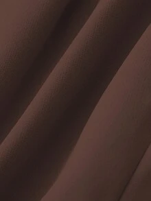 Franclia Casual Fashion All-Match Commuting High Elastic Pure Black One-Shoulder Pleated Top And Khaki Fake Pocket Skirt Pants With Belt Ladies Two Pieces Set - Chocolate Brown - View 5