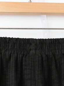 Rusticease 女士休闲黑色波浪纹理长裤，适合秋季穿着，女士阔腿裤，秋季女装，冬季女装，休闲款 - 黑色 - 查看 5