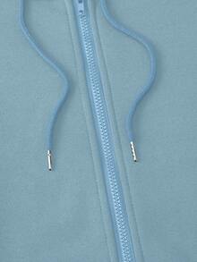 Manfinity Dauomo Herren einfarbiger Hoodie mit Raglanärmeln, Kordelzug und Reißverschluss, Herbst