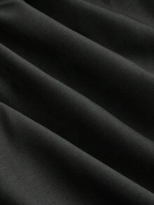 SHEIN MOD Plus Size Women's Black Ruffles Hem Skirt, Vintage Black Layered Skirt