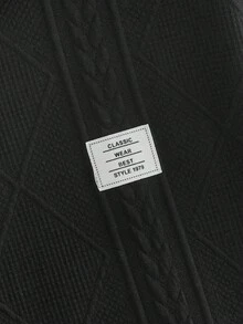 Manfinity NXTstreet 男士休闲针织保暖修身连帽卫衣和抽绳腰裤套装（2件套），秋冬服装 - 黑色 - 查看 8