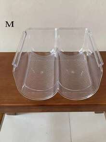 SHEIN 1pc Water Cup Storage Rack, Multi-Layer Storage Rack, Transparent Desktop Stackable Cup Holder, Dust-Proof Water Bottle Organizer