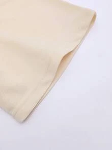 Manfinity Homme Men Solid Round Neck Drop Shoulder Tee For Summer - Apricot - View 4