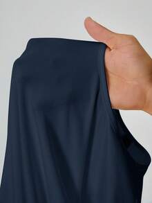 SHEIN PETITE Solid Long Sleeve Slim Fit White T-Shirt Bodysuit,Fall