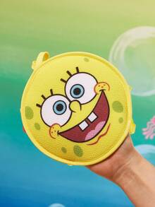 SpongeBob SquarePants | SHEIN 1pc Cartoon Pattern Sponge Bath Glove, Double-Sided Use, One Side Lathers, One Side Scrubs, Strong Cleaning Power, Suitable For Adults And Children - Multicolor - View 5