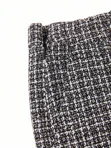Ellevyn Completo di gilet e pantaloni a quadri monopetto da donna, adatto per insegnanti, pendolarismo e uso quotidiano - nero - Visualizzare 6