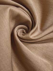 MOTF PREMIUM 女式卡其裤，独特设计，纽扣开合，高腰修身阔腿裤 - 卡其色 - 查看 4