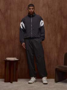 Musero Shell Nylon Zip Through Hoodless Contrast Detailing Jacket SPRING SUMMER - Blue and White - View 3