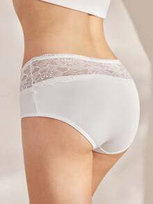 Ocili Comfortable Lace Ladies' Triangle Panties Bridallingerie - White - View 3