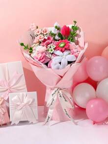 100pcs/Set Twist Tie Plush Craft Sticks DIY Floral Bouquet Material, Foldable High Quality Colorful Pipe Cleaners, Bendable Plush Sticks Suitable For Mother's Day, Graduation, Wedding, Birthday Gifts [Note: Due To Shooting Angle And Lighting, The Product May Look Slightly Different From The Actual Item, Please Consider Before Purchasing] - Multicolor - View 3