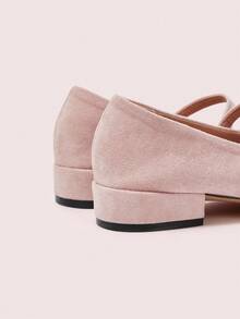 CUCCOO DOLLMOD Women's Round Toe Retro Ballet Style Mary Jane High Heel Pumps, Black, Casual Wear For Spring - Pink - View 9