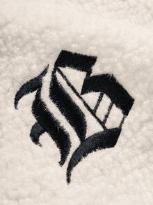 Manfinity EMRG Men's Letter Graphic Contrast Color Zipper Front Jacket , Fall