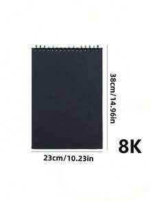 SHEIN 1 件 30 张素描本、素描板、生活绘画垫顶部螺旋装订无酸艺术素描本、艺术绘画纸适合成人初学者和艺术家返校 - 黑色 - 查看 13