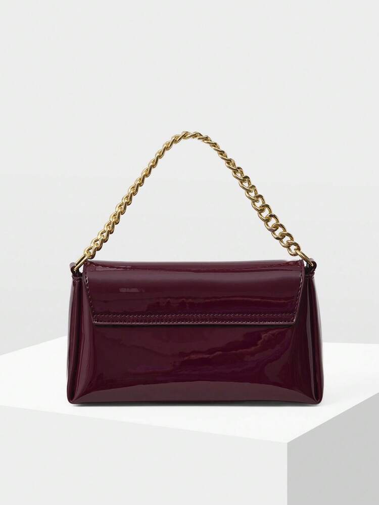 MOTF PREMIUM WOMEN'S STYLISH ELEGANT VERSATILE GOLD CROSSBODY BAG, VALENTINES - Burgundy - View 3
