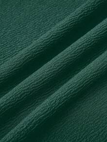 DreamSkyne Váy xòe màu xanh lá cây dáng dài nửa thân dành cho nữ cỡ lớn - Màu xanh lá cây đậm - Xem 3