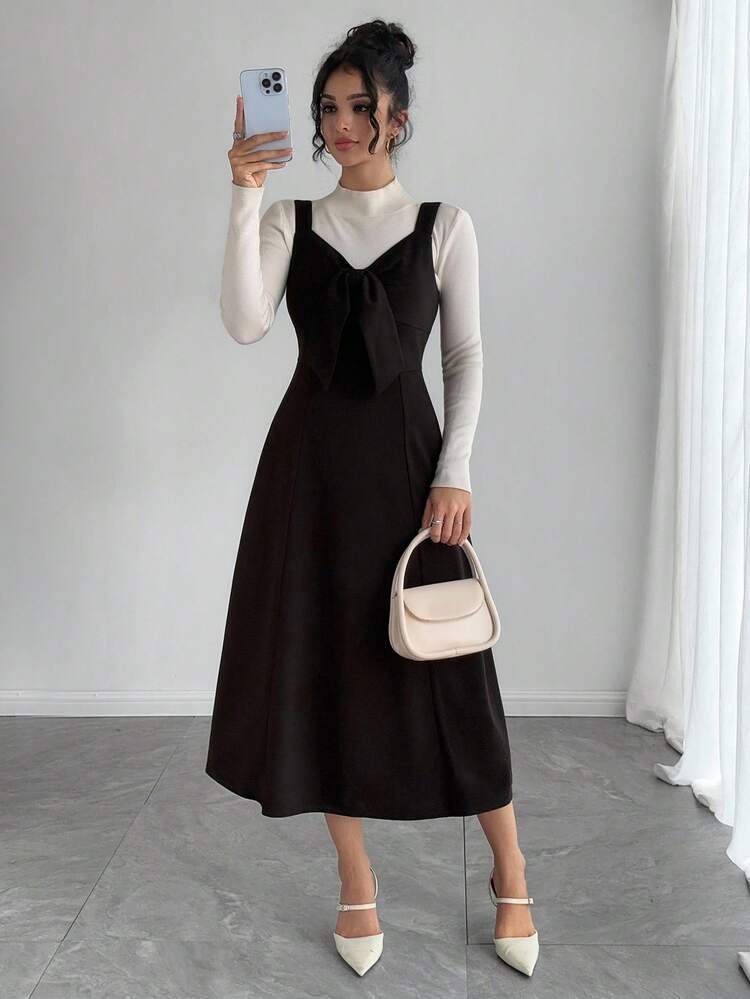 Women's V-Neck Velvet Spaghetti Strap Dress, Elegant Maxi Dress