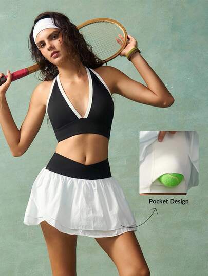 VARSIVA 拼色多层夏季运动裙