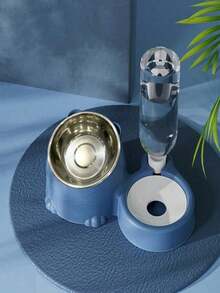 1 套二合一宠物双碗和自动饮水瓶，让您的宠物保持水分充足！