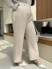 Dazy Plus 大码纯色修身西装和直筒裤，适合所有季节的女士正装裤秋季