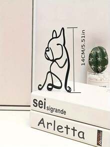 3pcs Dog Abstract Line Minimalist Wall Art Metal Sculpture Art Creative Ornaments Exquisite Home Office Desk Decoration Living Room Wall Decoration Best Gifts Birthday Graduation - Small Ornaments - View 13