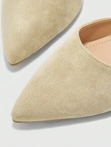 CUCCOO BIZCHIC Giày cao gót mũi nhọn màu mơ co giãn quai mắt cá chân thời trang dành cho nữ, thích hợp để đi làm, hẹn hò, tiệc tùng, đám cưới, ngày lễ - Màu be - Xem 9