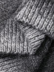 DAZY Women's Gradient Lantern Sleeve Cropped Sweater, Autumn Y2k - Grey - View 7