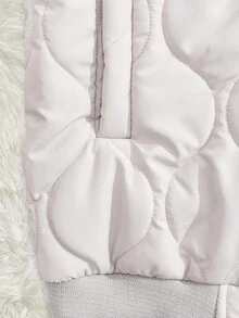 EURMUSE Men Special Stitch Good Quality High Neck Regular Winter Coat - White - View 6