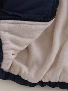 SHEIN Playful Pals Baby Boy Infant Toddler 0-3Y Casual Daily Versatile Warm Fleece Bear Ear Hoodie Jacket, Autumn/Winter Fall