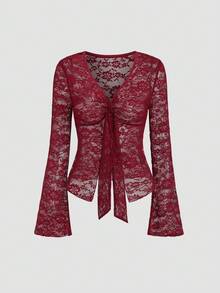 Sweetra Áo nữ Halloween, trang phục mùa thu cho nữ - Màu Đỏ Sâu - Xem 1